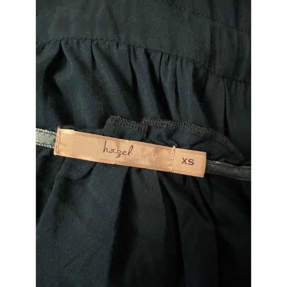 Anthropologie Hazel Womens Sz XS Green Button Up Tie Blouse - Picture 5 of 6